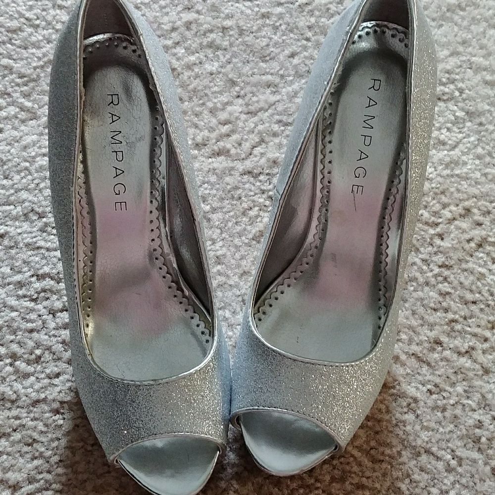 Sparkly Silver High Heels